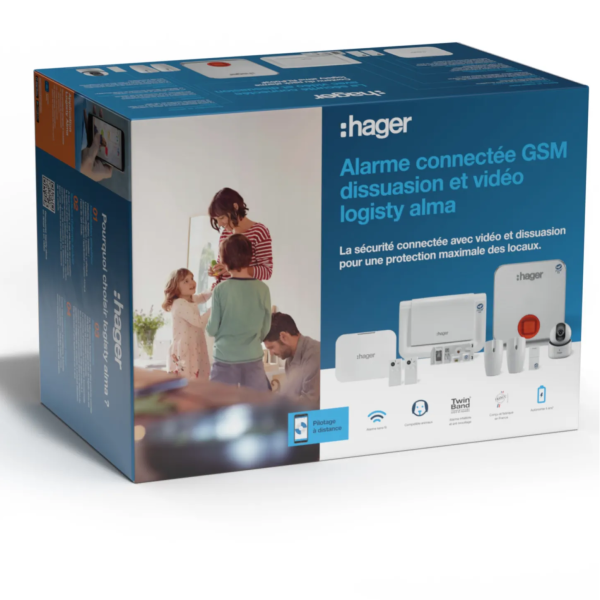 Pack alarme connectée 3G Logisty Alma Hager
