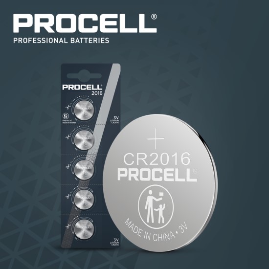 5 PILES CR2016 3V PROCELL