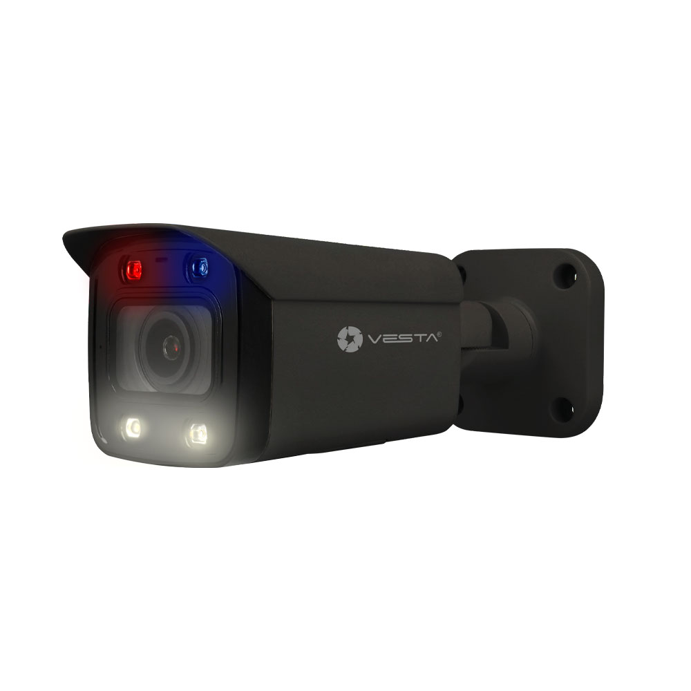 Caméra IP/POE 8MP Active Dissuasion noire