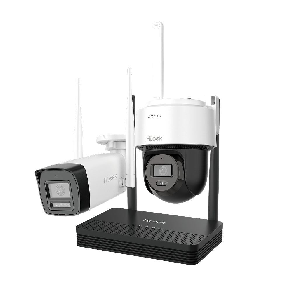 KIT CAMERA BULLET &amp; PT DOME WIFI 4MP HILOOK