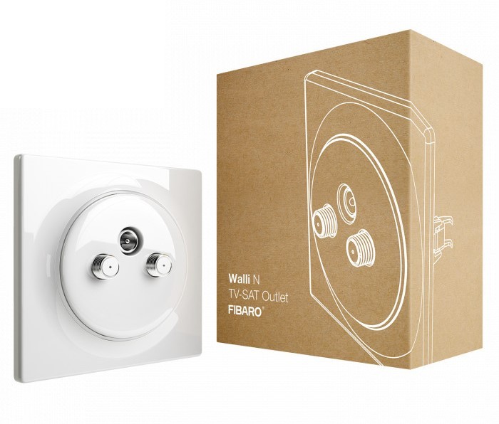 Walli N TV SAT Outlet Blanc