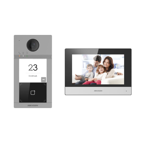 KIT VISIO IP/WIFI/PoE MIFARE HIKVision