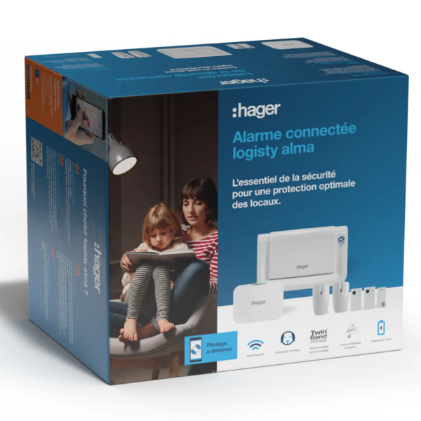 Pack alarme connectée Logisty Alma Hager
