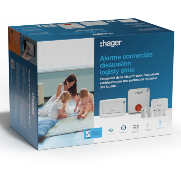 Pack alarme connectée Logisty Alma Hager