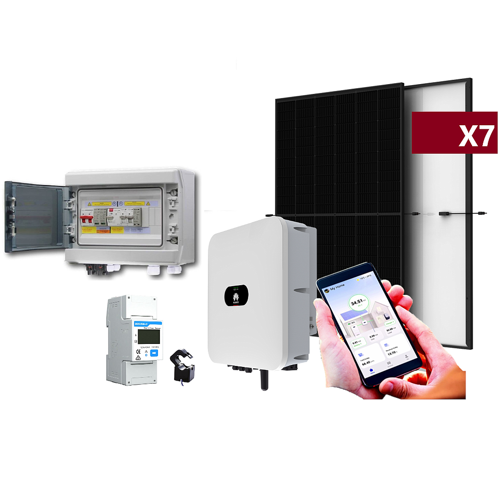 KIT Autoconsommation PV 2,940Kw FullBlack monophasé