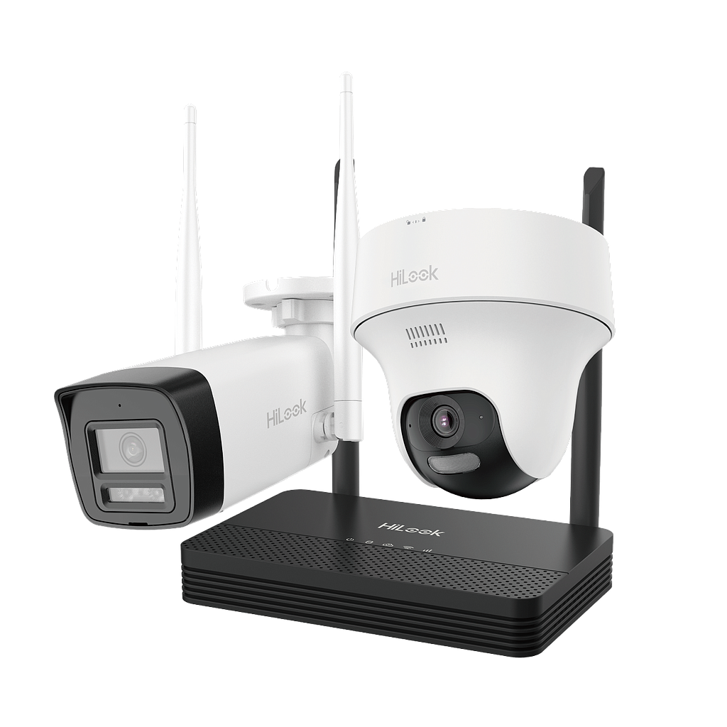 KIT WIFI CAMERA 4MP BULLET &amp; TURRET PT HILOOK