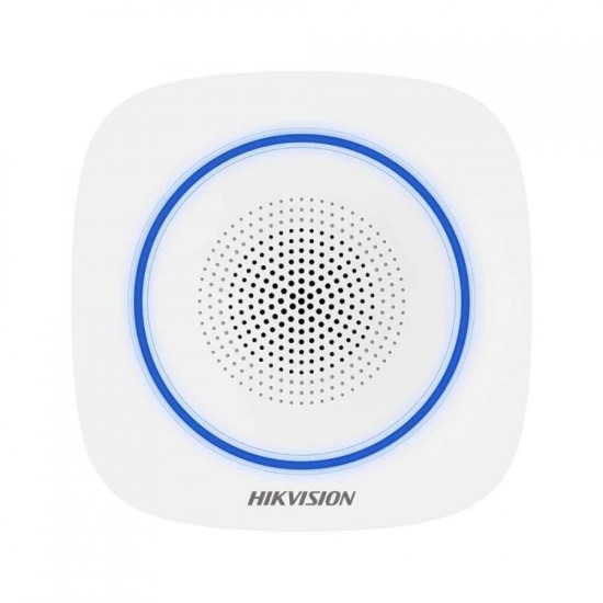 Hikvision DS PS1 I WE (BLUE) AX PRO draadloze binnen sirene met blauwe