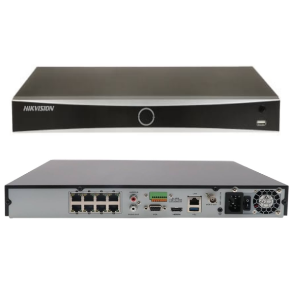 Enregistreur Vidéo NVR 8 Ports PoE 4K NVR-8E02P-2T – Neuf, Disque Dur 2To Inclus